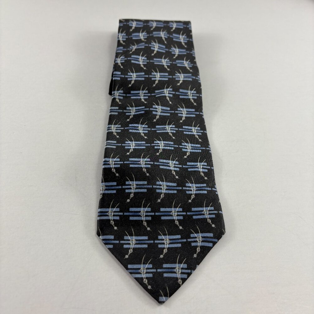 Dimitrius Men's Black / Blue Tie 4" x 60"